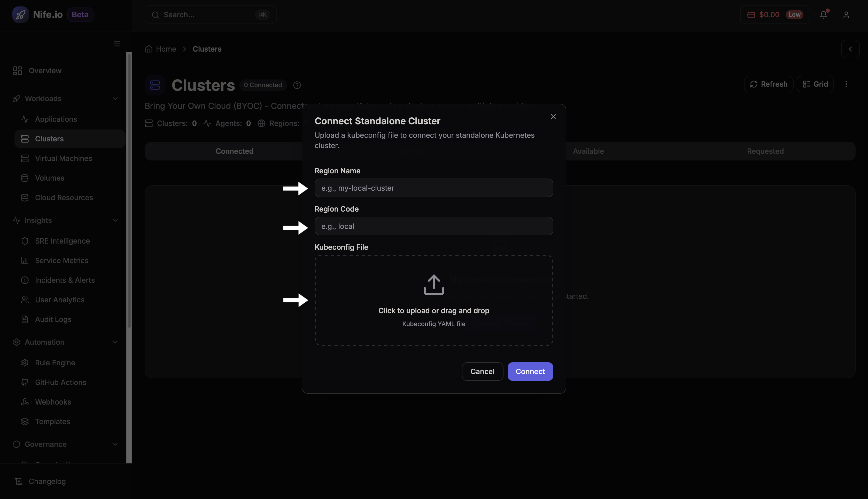 Clusters | Nife Docs | Multi-Cloud Deployment & Edge Orchestration Platform