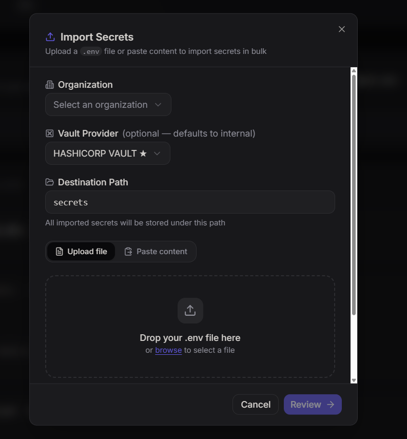 Import Secrets