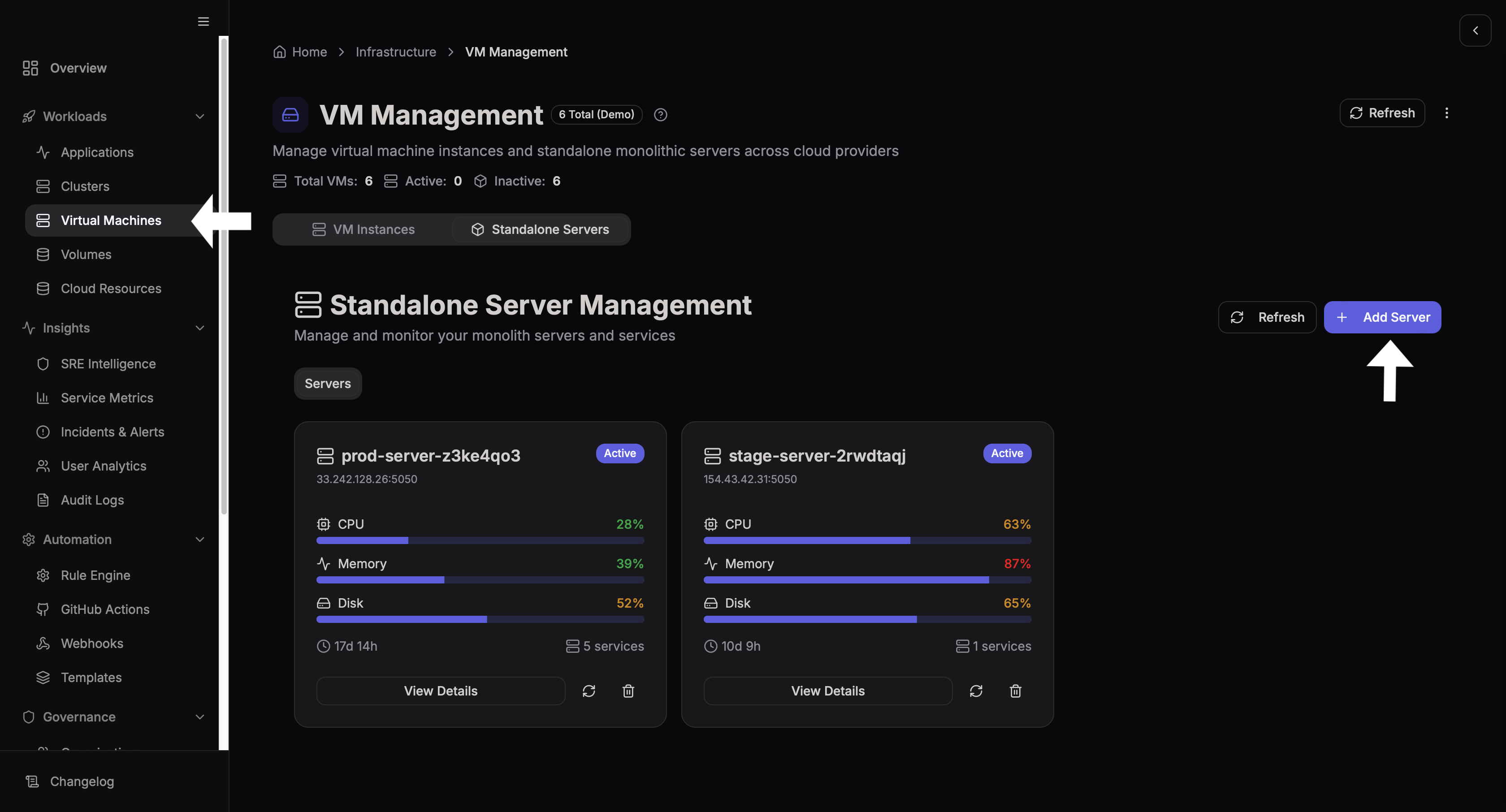 Navigate to Virtual Machine