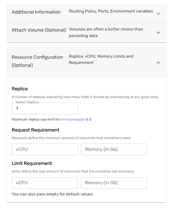 Additional Resource Configuration