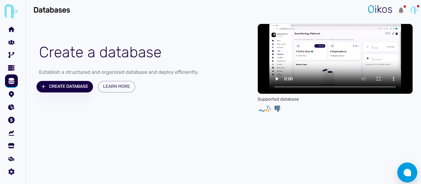 nife create database page