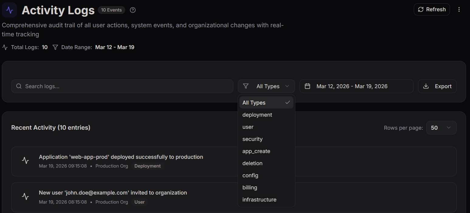 Navigate to database section