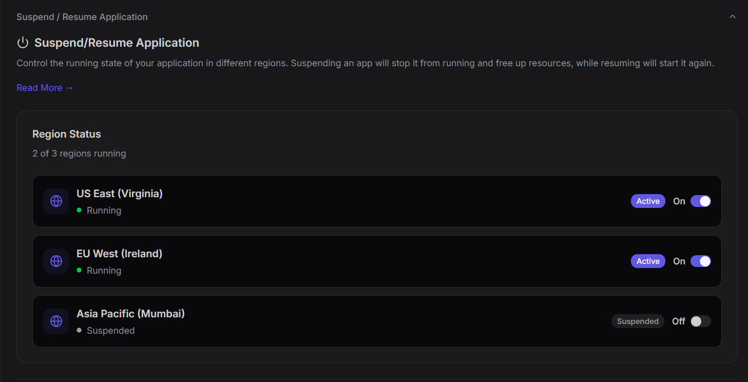 Navigate to database section