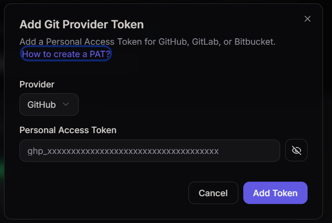 Add Token Modal